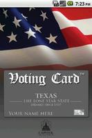 Poster Voting Card Texas Politics