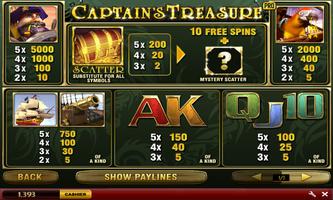 Captain's Treasure Slots capture d'écran 2