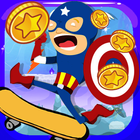 Superhero Runner Captain Adventures America Space biểu tượng