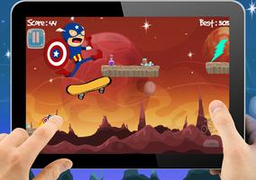 Superhero Runner Captain Adventures America Space スクリーンショット 1