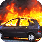 Geck Fire Car Prank Zeichen