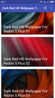Dark Red HD Wallpaper For Redmi 5 Plus capture d'écran 2