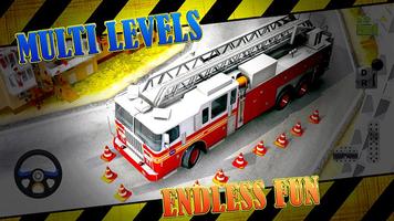 Fire Fighting Emergency Rescue Truck Parking Game 포스터
