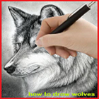 How to Draw a Wolf icon