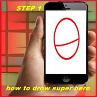 Poster How to Drow Super Hero