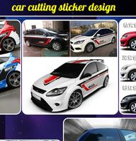 Car Cutting Sticker Design पोस्टर