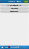 CareWhen Mobile for Caregivers Affiche