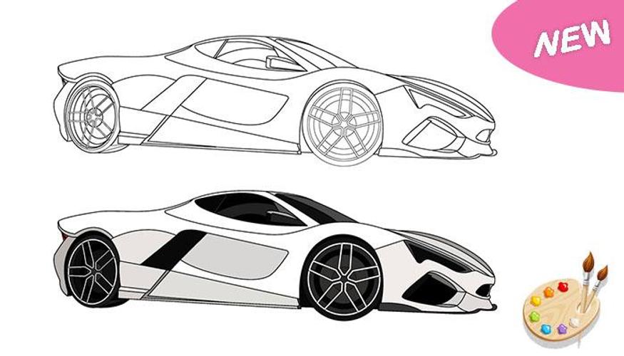 Dibujos Para Colorear Coches Deportivos - páginas para colorear