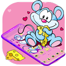 Cartoon Cute Mouse Cheese Theme APK