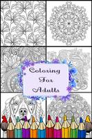 Coloring Book For Adults Cartaz