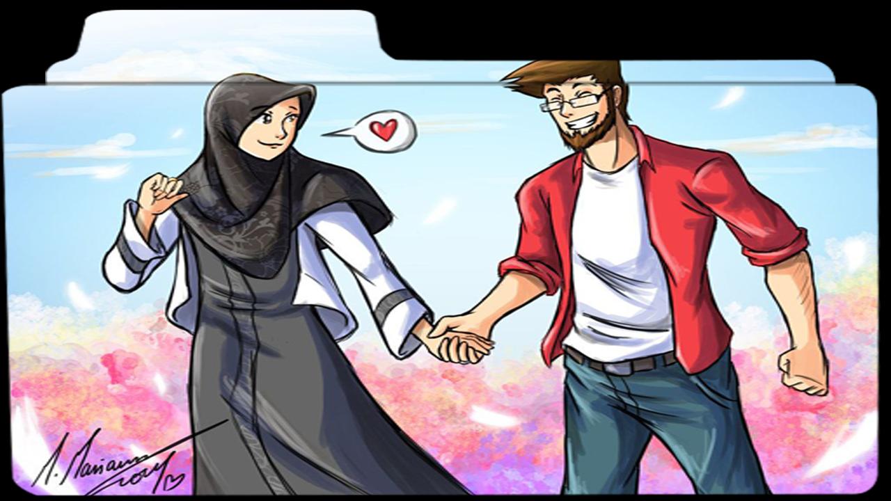 Muslim Couple Cartoon Wallpaper For Android APK Download
