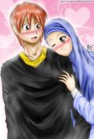 muslim couple cartoon wallpaper 截图 3