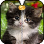 Cute Kitty Zipper Screen Lock icon