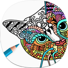 Cat Coloring Pages for Adults आइकन