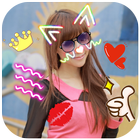 Cat face-Cute camera,sticker,Photo editor,Filter أيقونة