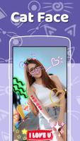 Cat face-Cute camera,sticker,Photo editor,Filter تصوير الشاشة 1