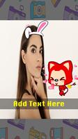 Snappy Cat Face Stickers & Emoji スクリーンショット 1