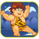 Caveman orange collector icon