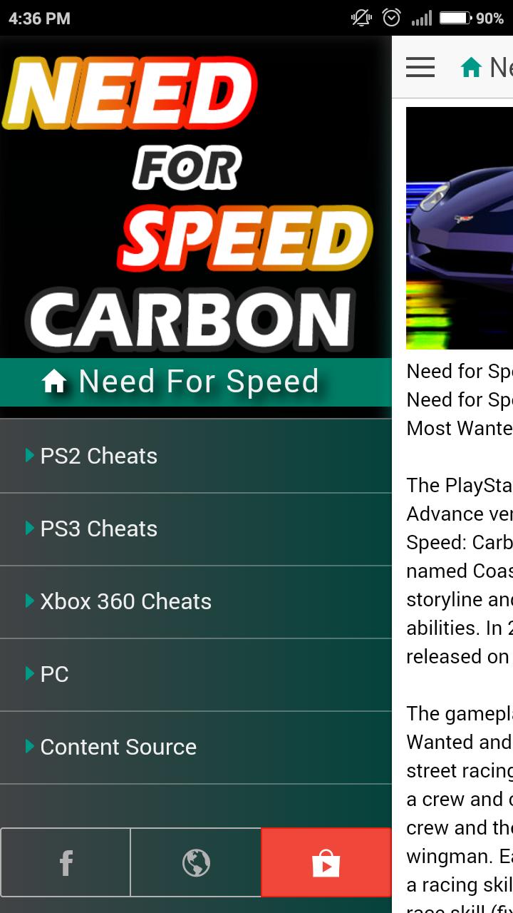 Cheat Code for NFS Carbon Game স্ক্রিনশট 1.