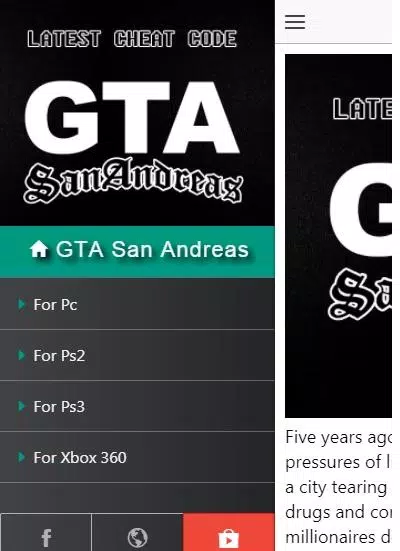 Download do APK de Latest Cheat code for GTA San Andreas gta sa cheat para  Android
