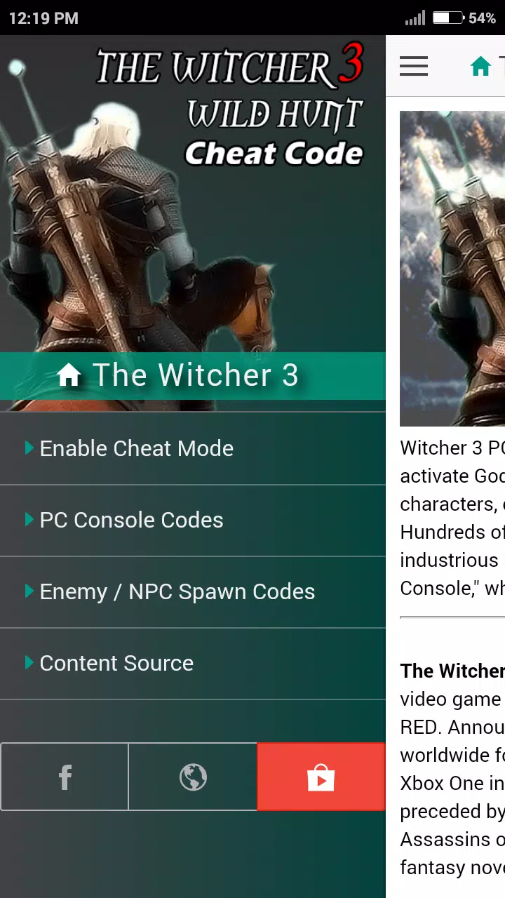 Cheat Codes for WITCHER 3 Game APK for Android Download