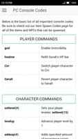 Cheat Codes for WITCHER 3 Game ảnh chụp màn hình 3