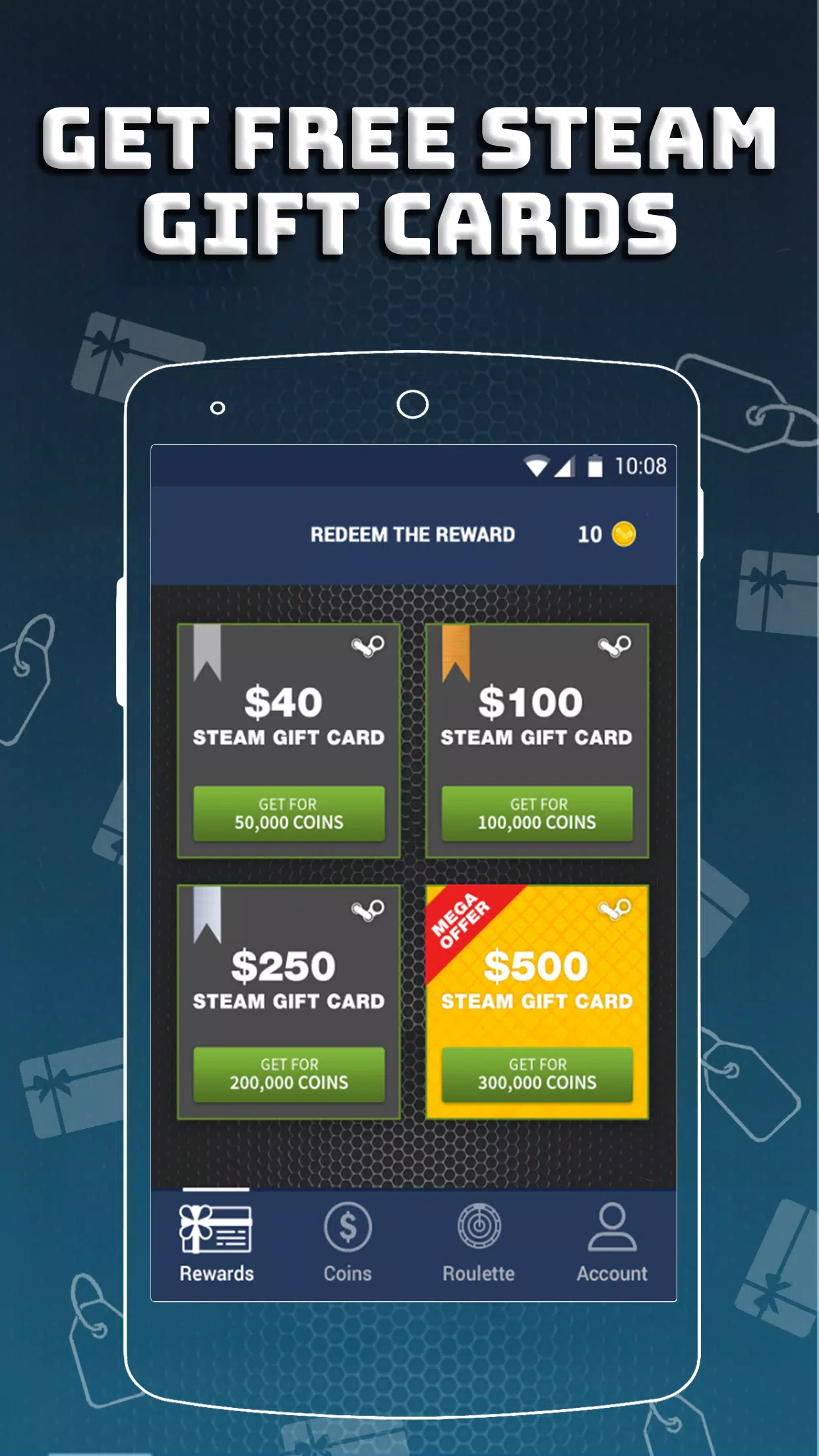 Free Gift Cards for Steam - Wallet Promo Codes APK for Android Download