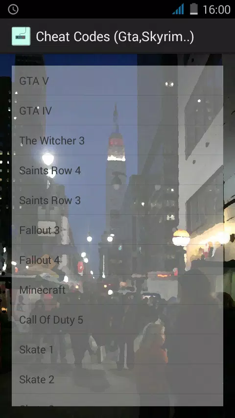 Cheat Codes : Witcher, Skate 3 APK for Android Download