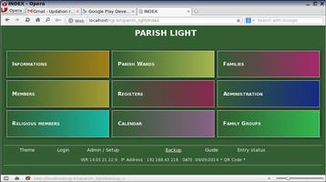 پوستر Parish Light -Parish database
