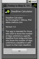 Deadline Calculator capture d'écran 1