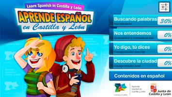 Aprende Español Castilla León Affiche