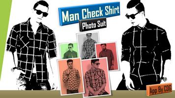 Man Check Shirt Photo Suit 海报