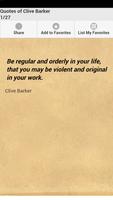 Quotes of Clive Barker Plakat