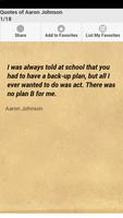 Quotes of Aaron Johnson постер