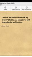 Quotes of Abebe Bikila Affiche