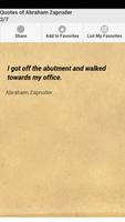 Quotes of Abraham Zapruder تصوير الشاشة 1