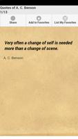 Quotes of A. C. Benson Affiche