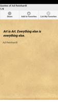 Quotes of Ad Reinhardt पोस्टर