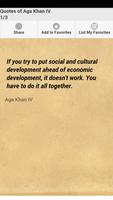 Quotes of Aga Khan IV poster