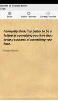 Quotes of George Burns-poster