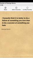 Quotes of George Burns पोस्टर