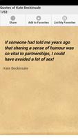 Quotes of Kate Beckinsale Plakat