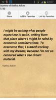 Quotes of Kathy Acker 海报