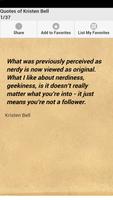 Quotes of Kristen Bell 포스터