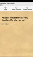 Quotes of Kurt Cobain poster