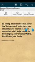 برنامه‌نما Quotes of Madonna Ciccone عکس از صفحه
