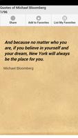 Quotes of Michael Bloomberg Plakat