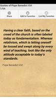 Quotes of Pope Benedict XVI постер