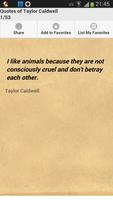 Quotes of Taylor Caldwell Affiche