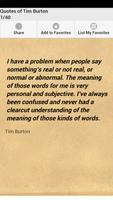Quotes of Tim Burton Affiche